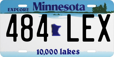 MN license plate 484LEX
