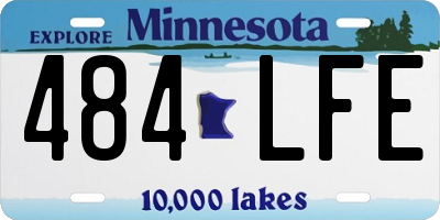 MN license plate 484LFE