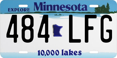 MN license plate 484LFG