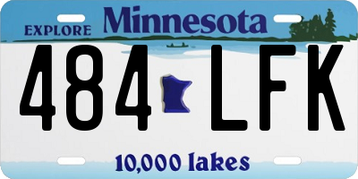 MN license plate 484LFK