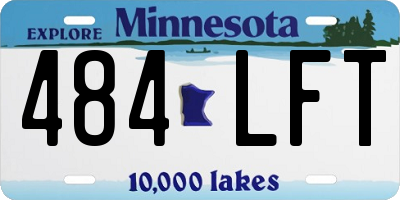 MN license plate 484LFT