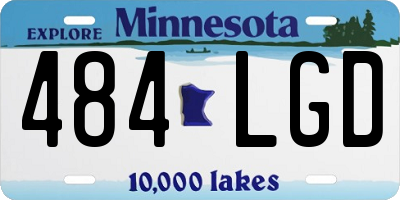 MN license plate 484LGD