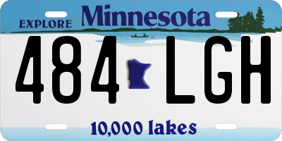 MN license plate 484LGH