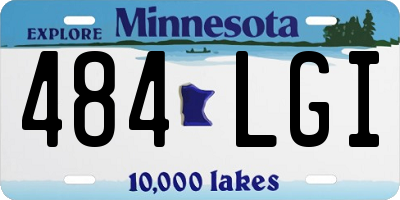 MN license plate 484LGI