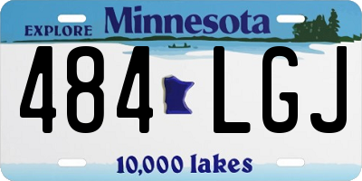 MN license plate 484LGJ