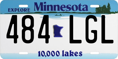 MN license plate 484LGL