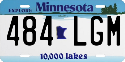 MN license plate 484LGM