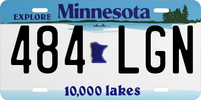 MN license plate 484LGN