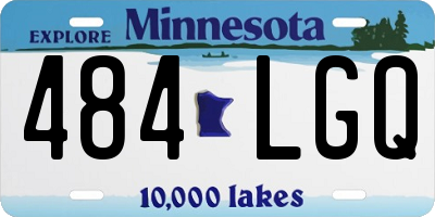 MN license plate 484LGQ