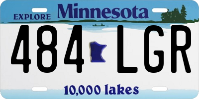 MN license plate 484LGR