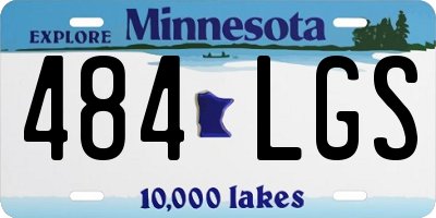 MN license plate 484LGS