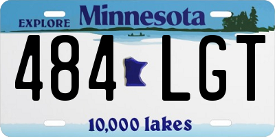 MN license plate 484LGT