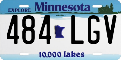 MN license plate 484LGV
