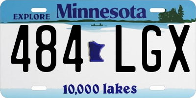 MN license plate 484LGX