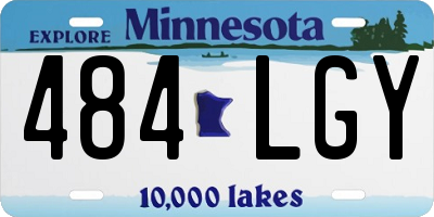 MN license plate 484LGY