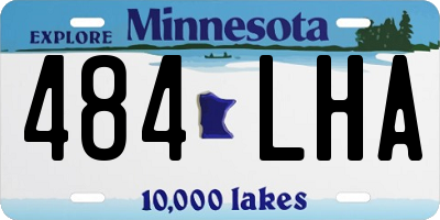 MN license plate 484LHA