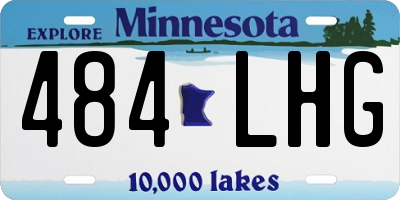 MN license plate 484LHG