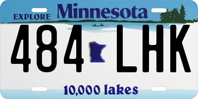MN license plate 484LHK