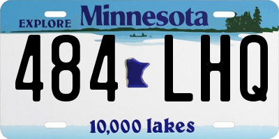 MN license plate 484LHQ