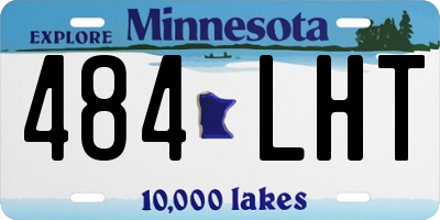 MN license plate 484LHT