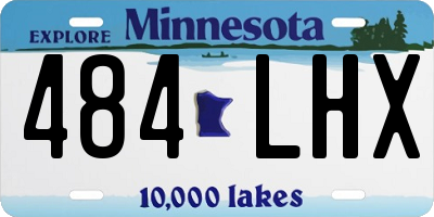 MN license plate 484LHX