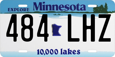 MN license plate 484LHZ