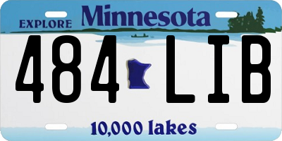 MN license plate 484LIB