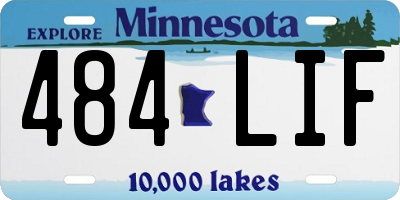 MN license plate 484LIF