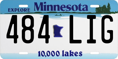 MN license plate 484LIG