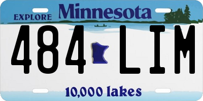 MN license plate 484LIM