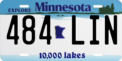 MN license plate 484LIN