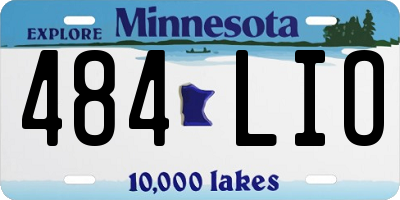 MN license plate 484LIO