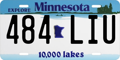 MN license plate 484LIU