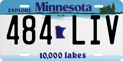 MN license plate 484LIV