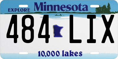 MN license plate 484LIX