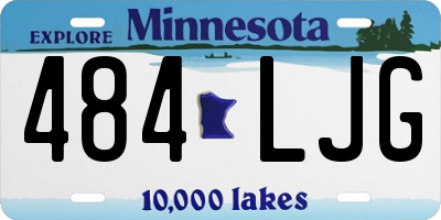 MN license plate 484LJG