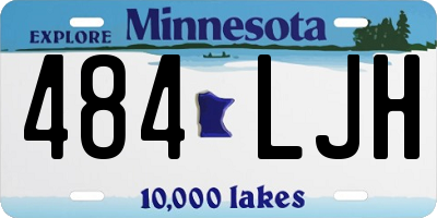 MN license plate 484LJH