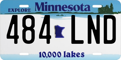 MN license plate 484LND