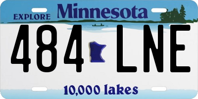 MN license plate 484LNE