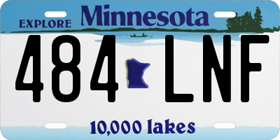 MN license plate 484LNF