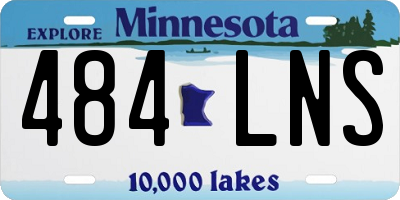 MN license plate 484LNS