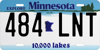 MN license plate 484LNT