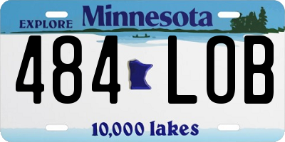 MN license plate 484LOB