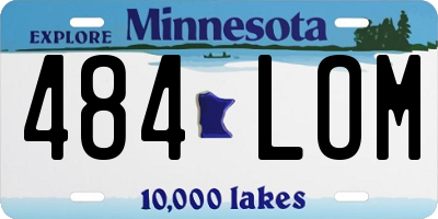 MN license plate 484LOM