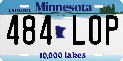 MN license plate 484LOP