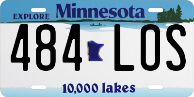 MN license plate 484LOS