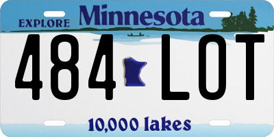 MN license plate 484LOT