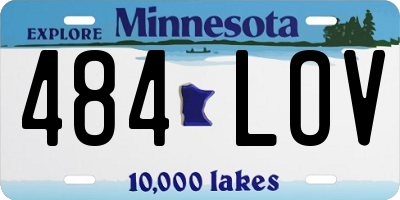MN license plate 484LOV