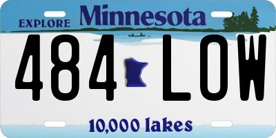 MN license plate 484LOW