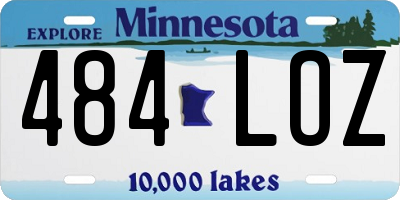 MN license plate 484LOZ